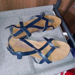 Navy blue sandals